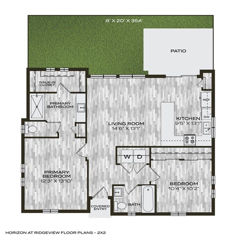 Horizon at Ridgeview 2x2 Floor Plan
